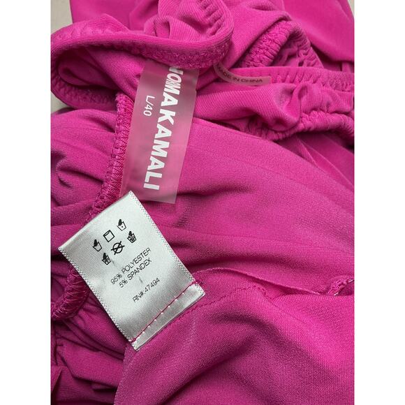 Norma Kamali X Revolve 'Diana' Pink Poly Gown Size L - Picture 4 of 5